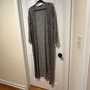 Boohoo Gray Long Cardigan maxi duster